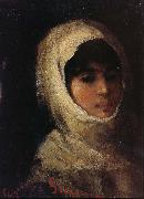 Nicolae Grigorescu Girl with White Veil china oil painting artist